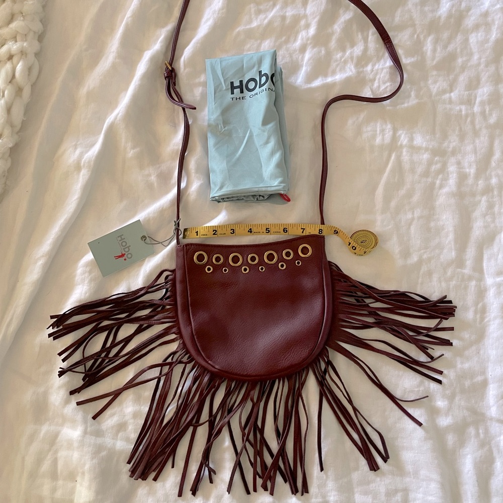 Hobo crossbody leather bucket bag